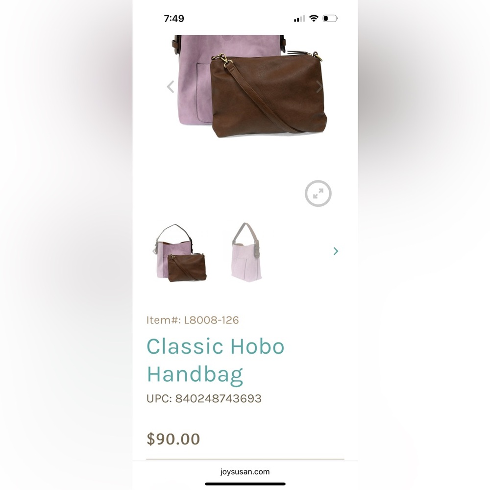 Joy Susan classic hobo handbag - Picture 15 of 15